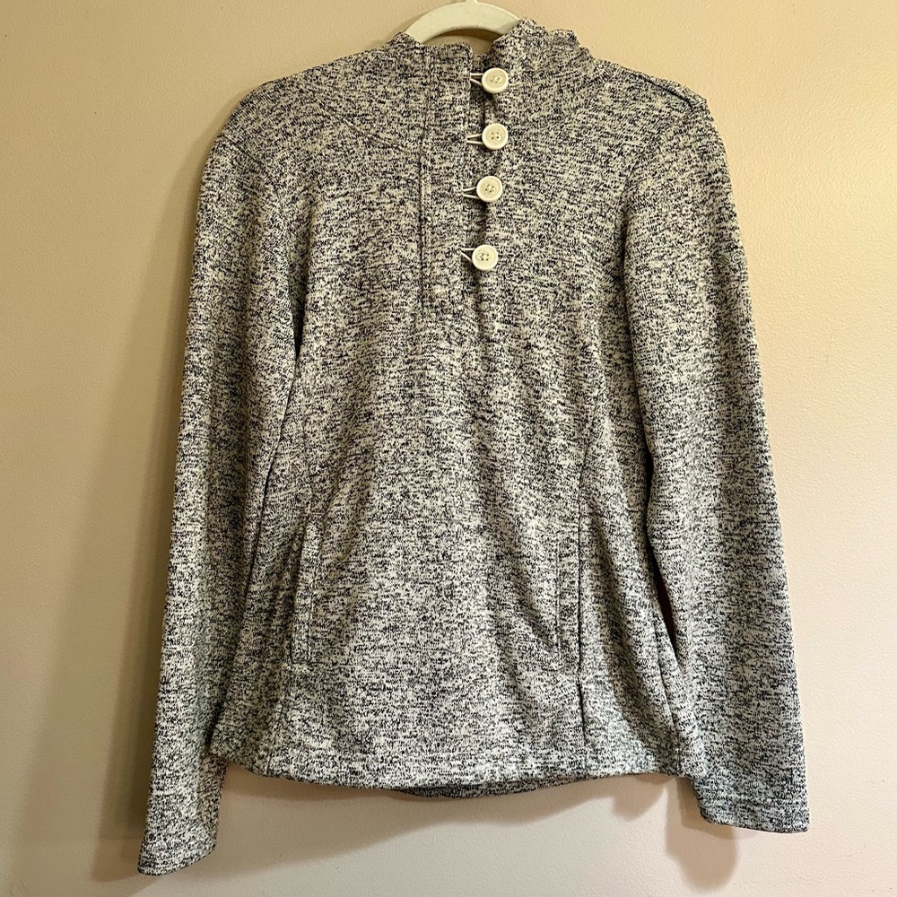 Columbia Women's Speckled Gray Cowl Neck Hooded Sweater